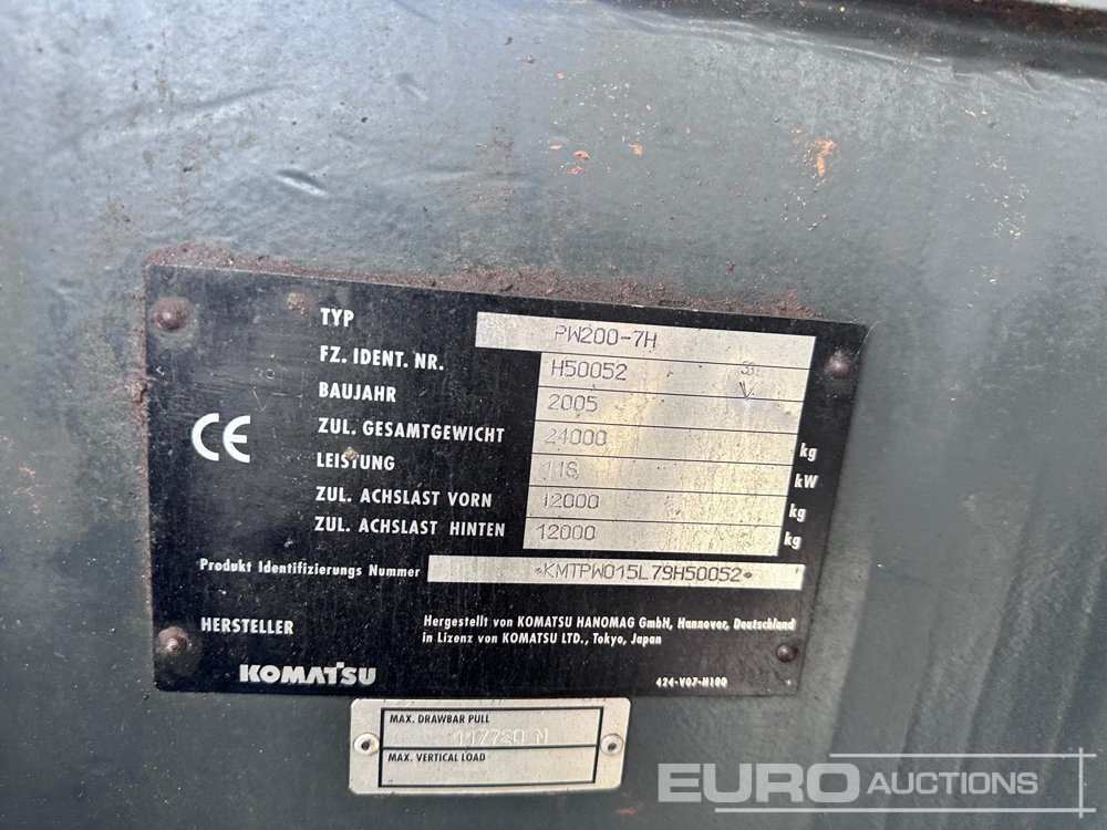 Komatsu PW200-7H - Ratinis ekskavatorius: foto 2 Komatsu PW200-7H - Ratinis ekskavatorius: foto 2