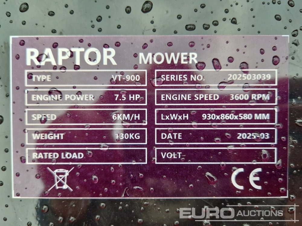 Vejapjovė Unused Raptor VT900: foto 13