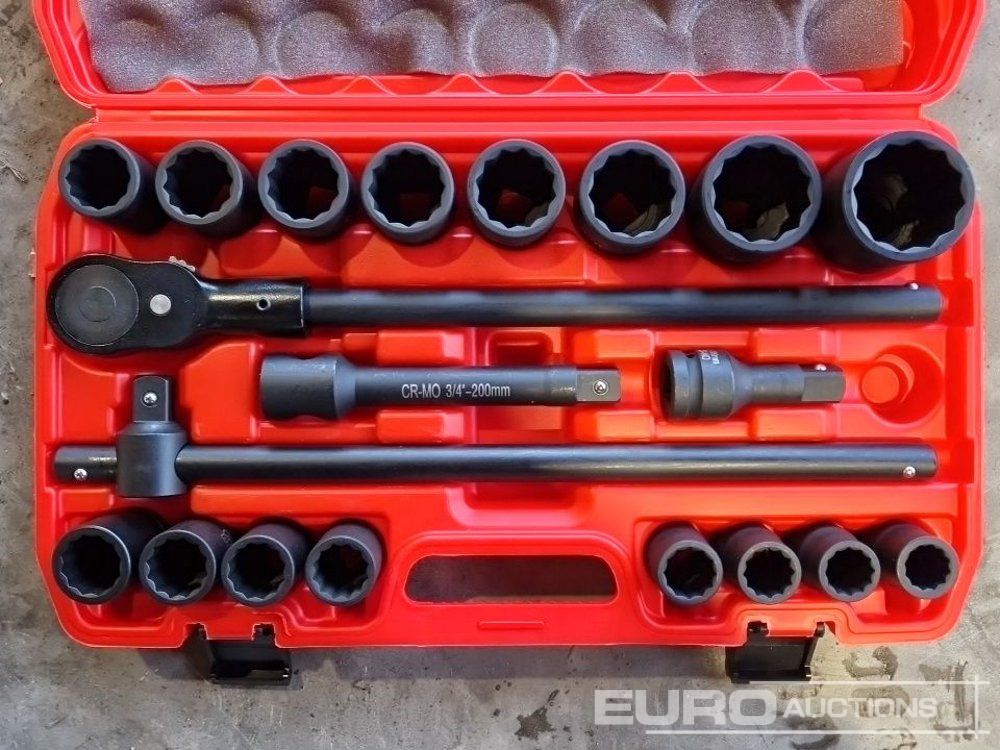 Unused Solid X Impact 3/4" Drive 21 Piece 12 Corner Socket Set - Garažo įranga: foto 4 Unused Solid X Impact 3/4" Drive 21 Piece 12 Corner Socket Set - Garažo įranga: foto 4