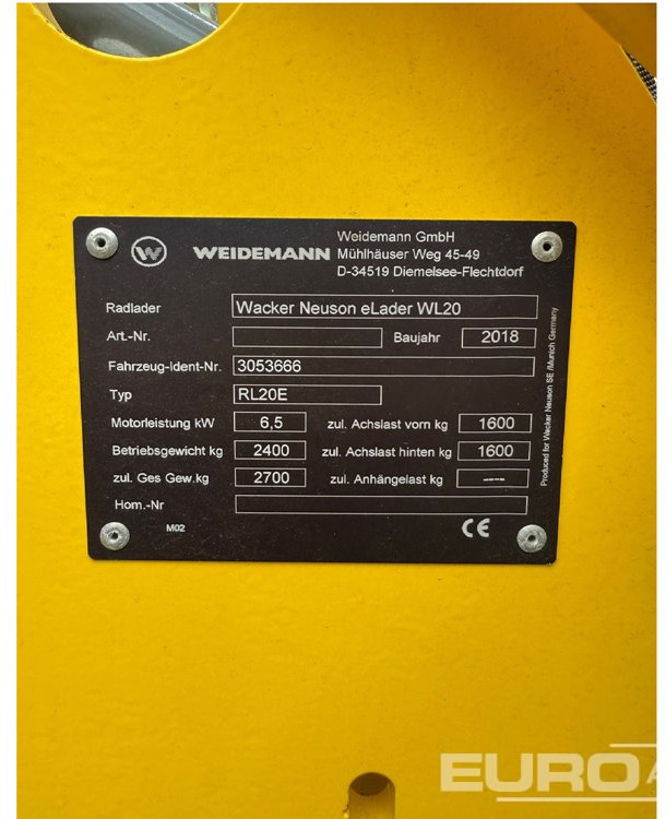 Unused Wacker Neuson WL20E - Ratinis krautuvas: foto 2 Unused Wacker Neuson WL20E - Ratinis krautuvas: foto 2