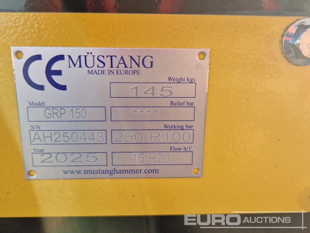 Padargas - Ekskavatorius Unused 2025 Mustang GRP150: foto 9