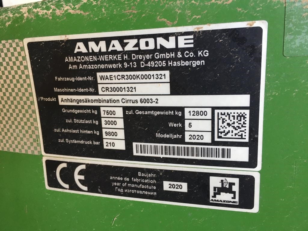 Amazone Cirrus 6003-2 - Sėjamoji: foto 4 Amazone Cirrus 6003-2 - Sėjamoji: foto 4