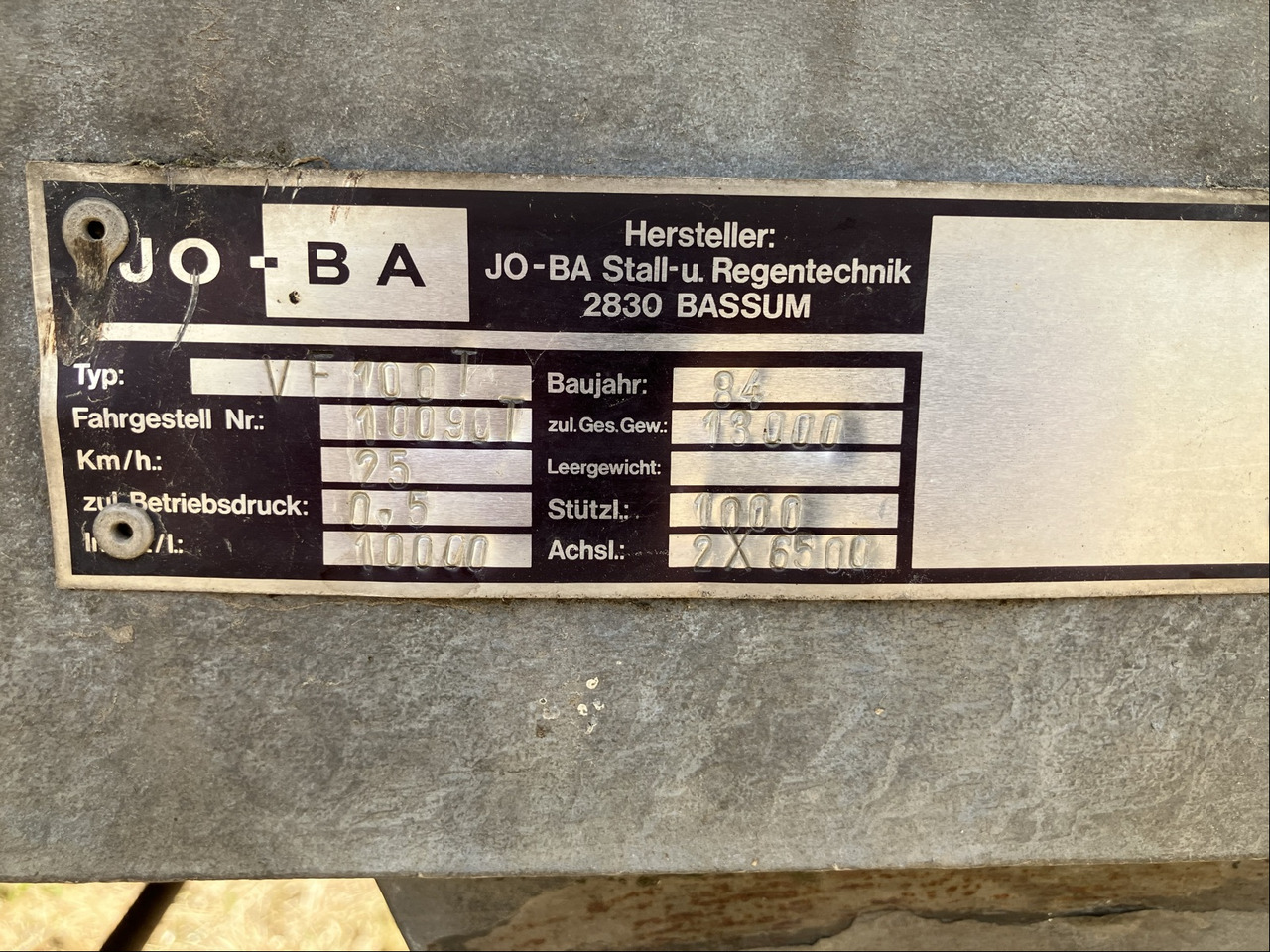 JoBa Güllefaß 10000 L - Tręšimo technika: foto 2 JoBa Güllefaß 10000 L - Tręšimo technika: foto 2