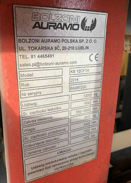 Bolzoni KB12CF1A, Kartonklammer - Replės - Krovimo technika: foto 3 Bolzoni KB12CF1A, Kartonklammer - Replės - Krovimo technika: foto 3