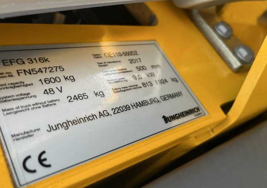 Jungheinrich EFG316k - Elektrinis krautuvas: foto 4 Jungheinrich EFG316k - Elektrinis krautuvas: foto 4