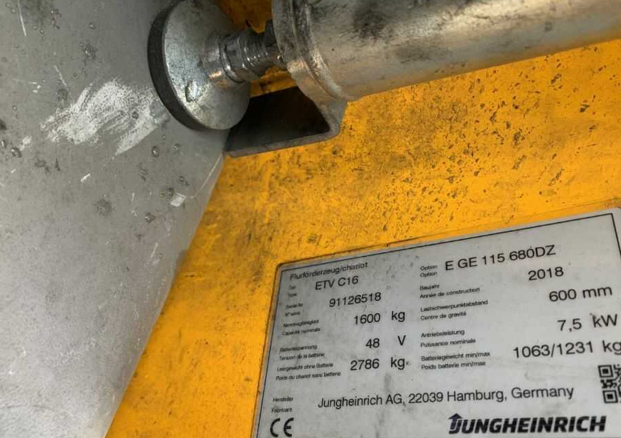 Jungheinrich ETVC16 - Krautuvas su šakėmis: foto 4 Jungheinrich ETVC16 - Krautuvas su šakėmis: foto 4