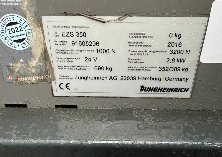 Jungheinrich EZS350 - Elektrinis vilkikas: foto 4 Jungheinrich EZS350 - Elektrinis vilkikas: foto 4