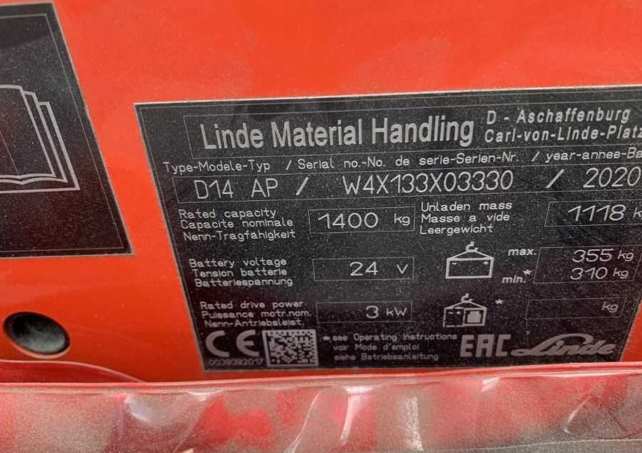 Linde D14AP - Keltuvas: foto 5 Linde D14AP - Keltuvas: foto 5