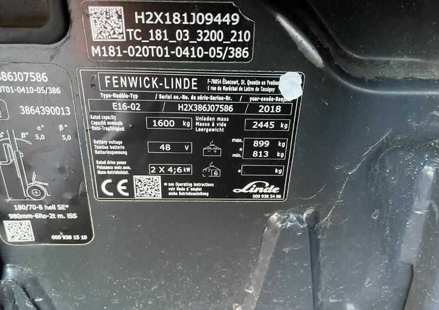Linde E16-02 - Elektrinis krautuvas: foto 4 Linde E16-02 - Elektrinis krautuvas: foto 4