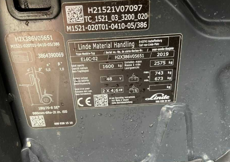 Linde E16C-02 - Elektrinis krautuvas: foto 4 Linde E16C-02 - Elektrinis krautuvas: foto 4
