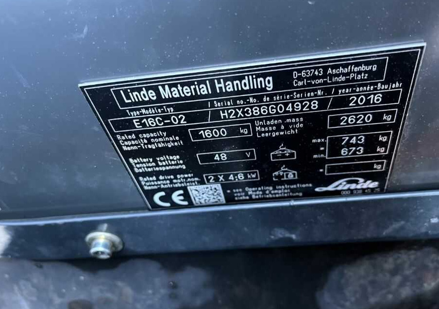 Linde E16C-02 - Elektrinis krautuvas: foto 4 Linde E16C-02 - Elektrinis krautuvas: foto 4