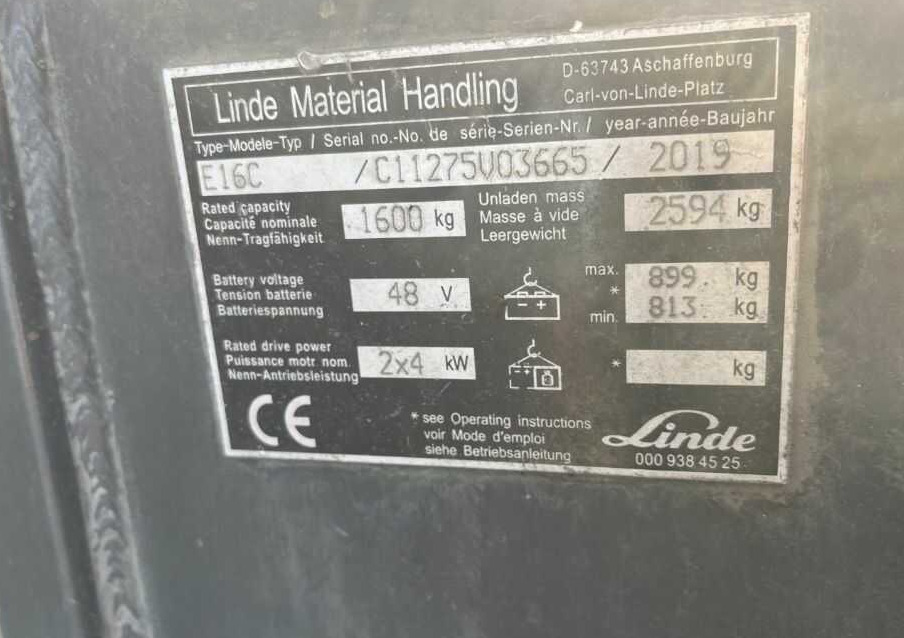 Linde E16C - Elektrinis krautuvas: foto 4 Linde E16C - Elektrinis krautuvas: foto 4