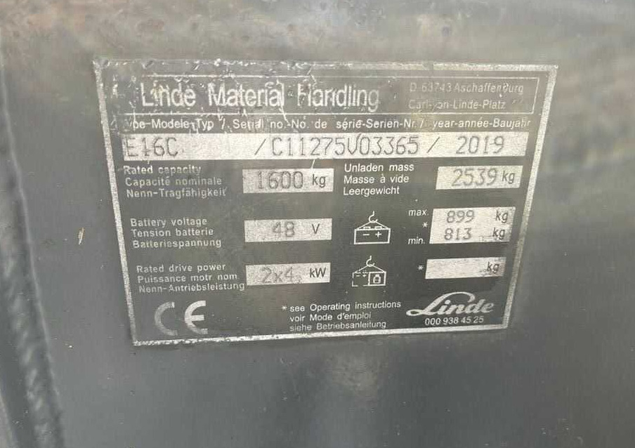 Linde E16C - Elektrinis krautuvas: foto 4 Linde E16C - Elektrinis krautuvas: foto 4