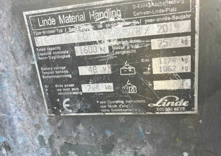 Linde E16PH - Elektrinis krautuvas: foto 4 Linde E16PH - Elektrinis krautuvas: foto 4