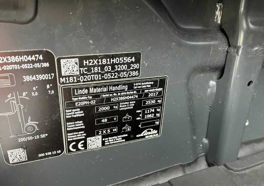 Linde E20PH-02 - Elektrinis krautuvas: foto 4 Linde E20PH-02 - Elektrinis krautuvas: foto 4