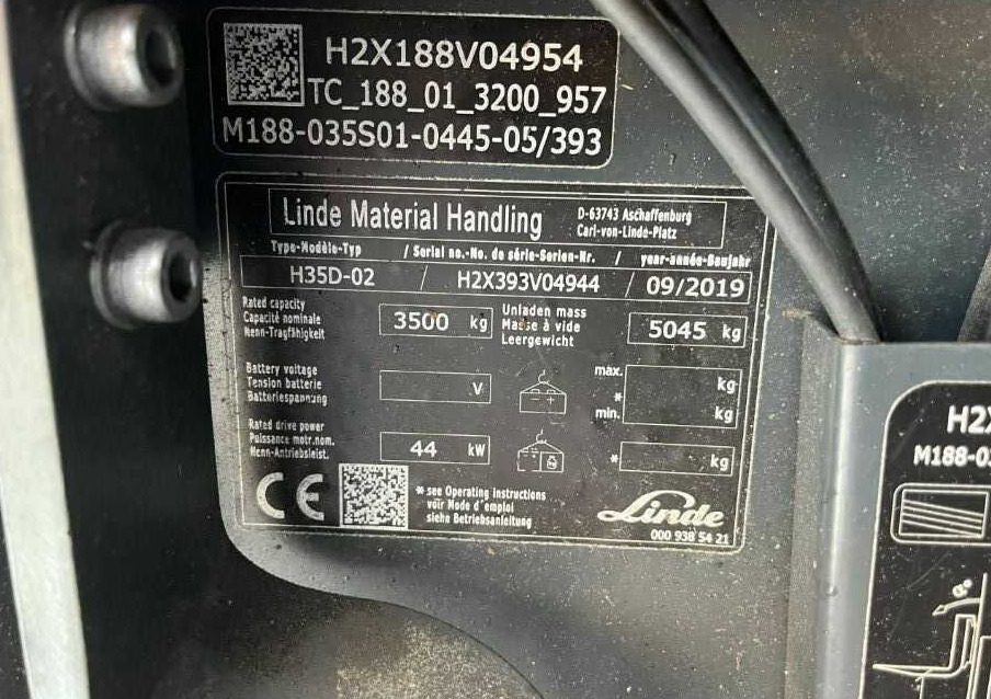 Linde H35D-02 - Dyzelinis krautuvas: foto 4 Linde H35D-02 - Dyzelinis krautuvas: foto 4