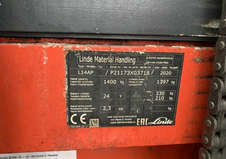 Linde L14AP - Keltuvas: foto 4 Linde L14AP - Keltuvas: foto 4