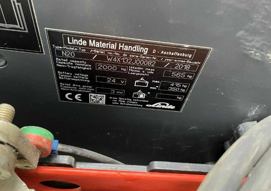 Linde N20 - Užsakytų prekių krautuvas: foto 4 Linde N20 - Užsakytų prekių krautuvas: foto 4