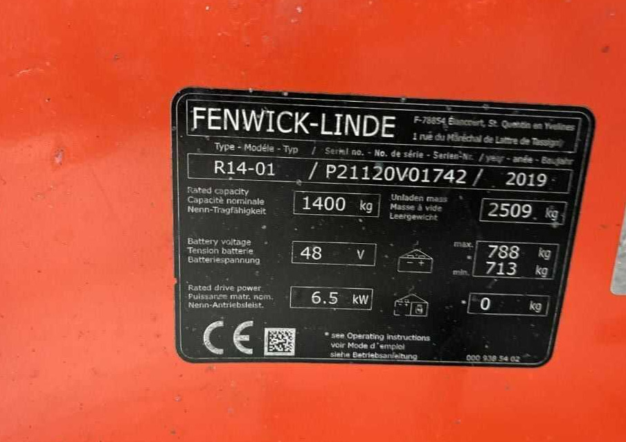 Linde R14-01 - Krautuvas su šakėmis: foto 4 Linde R14-01 - Krautuvas su šakėmis: foto 4