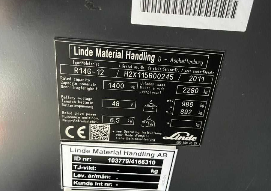 Linde R14G - Krautuvas su šakėmis: foto 4 Linde R14G - Krautuvas su šakėmis: foto 4