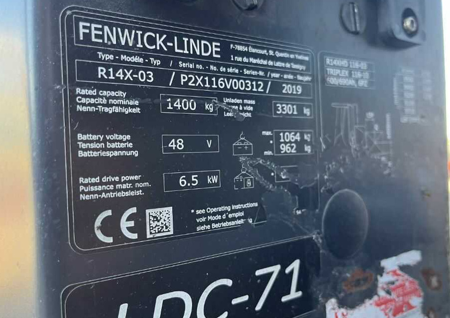 Linde R14X - Krautuvas su šakėmis: foto 4 Linde R14X - Krautuvas su šakėmis: foto 4