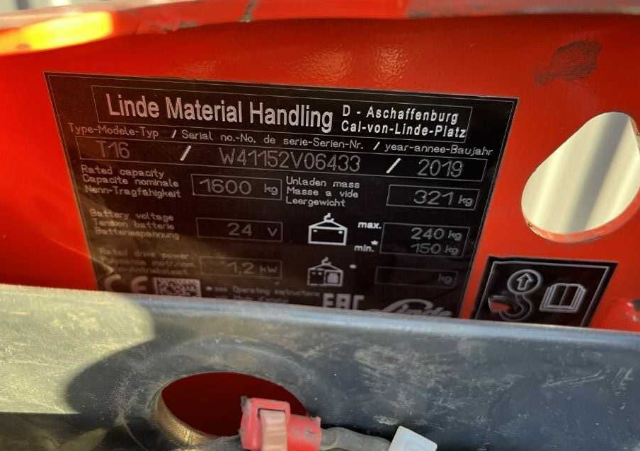 Linde T16 - Padėklų krautuvas: foto 4 Linde T16 - Padėklų krautuvas: foto 4