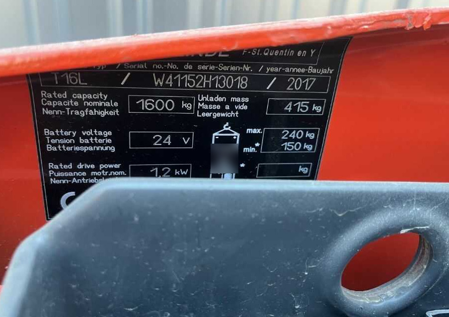 Linde T16L - Padėklų krautuvas: foto 4 Linde T16L - Padėklų krautuvas: foto 4