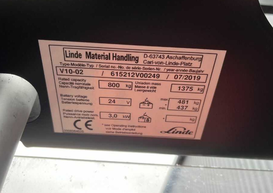 Linde V10-02 - Užsakytų prekių krautuvas: foto 4 Linde V10-02 - Užsakytų prekių krautuvas: foto 4