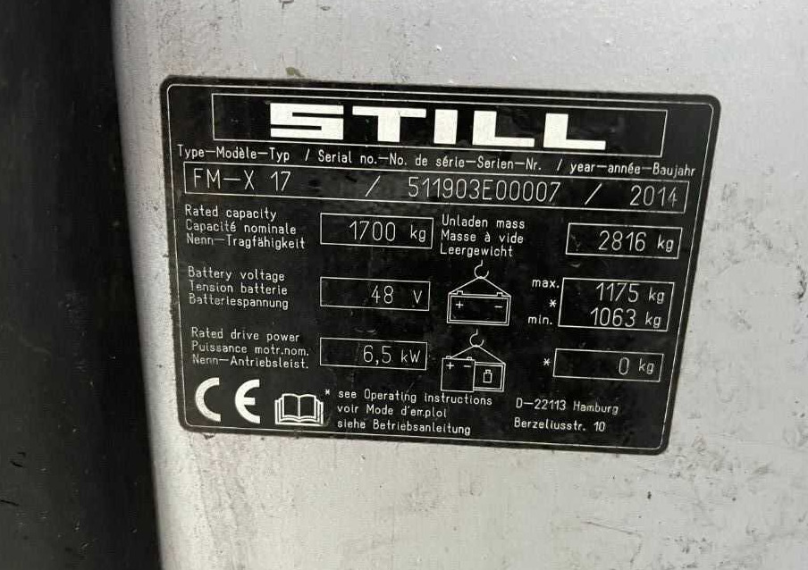 Still FM-X17 - Krautuvas su šakėmis: foto 4 Still FM-X17 - Krautuvas su šakėmis: foto 4