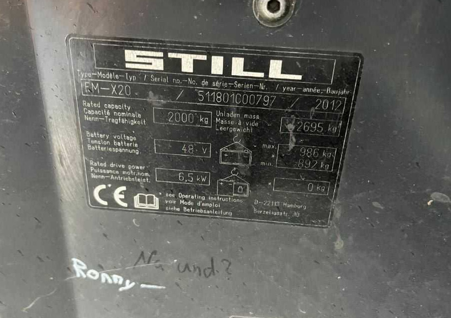 Still FM-X20 - Krautuvas su šakėmis: foto 4 Still FM-X20 - Krautuvas su šakėmis: foto 4