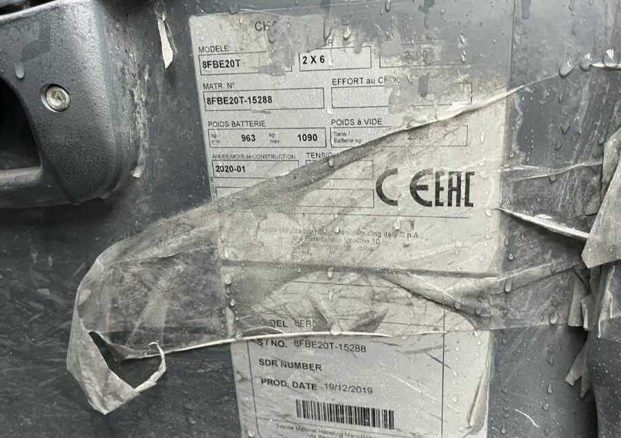 Toyota 8FBE20T - Elektrinis krautuvas: foto 4 Toyota 8FBE20T - Elektrinis krautuvas: foto 4