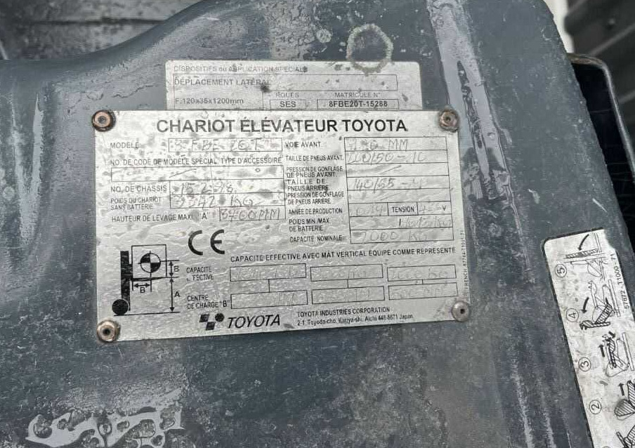 Toyota 8FBE20T - Elektrinis krautuvas: foto 5 Toyota 8FBE20T - Elektrinis krautuvas: foto 5