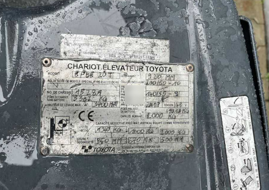 Toyota 8FBE20T - Elektrinis krautuvas: foto 5 Toyota 8FBE20T - Elektrinis krautuvas: foto 5