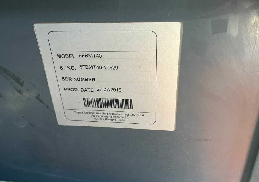 Toyota 8FBMT40 - Elektrinis krautuvas: foto 4 Toyota 8FBMT40 - Elektrinis krautuvas: foto 4