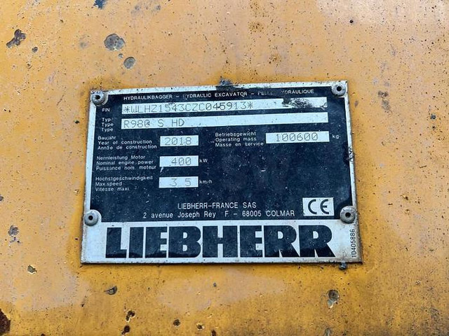 Ekskavatorius Liebherr R980SME HD -: foto 11
