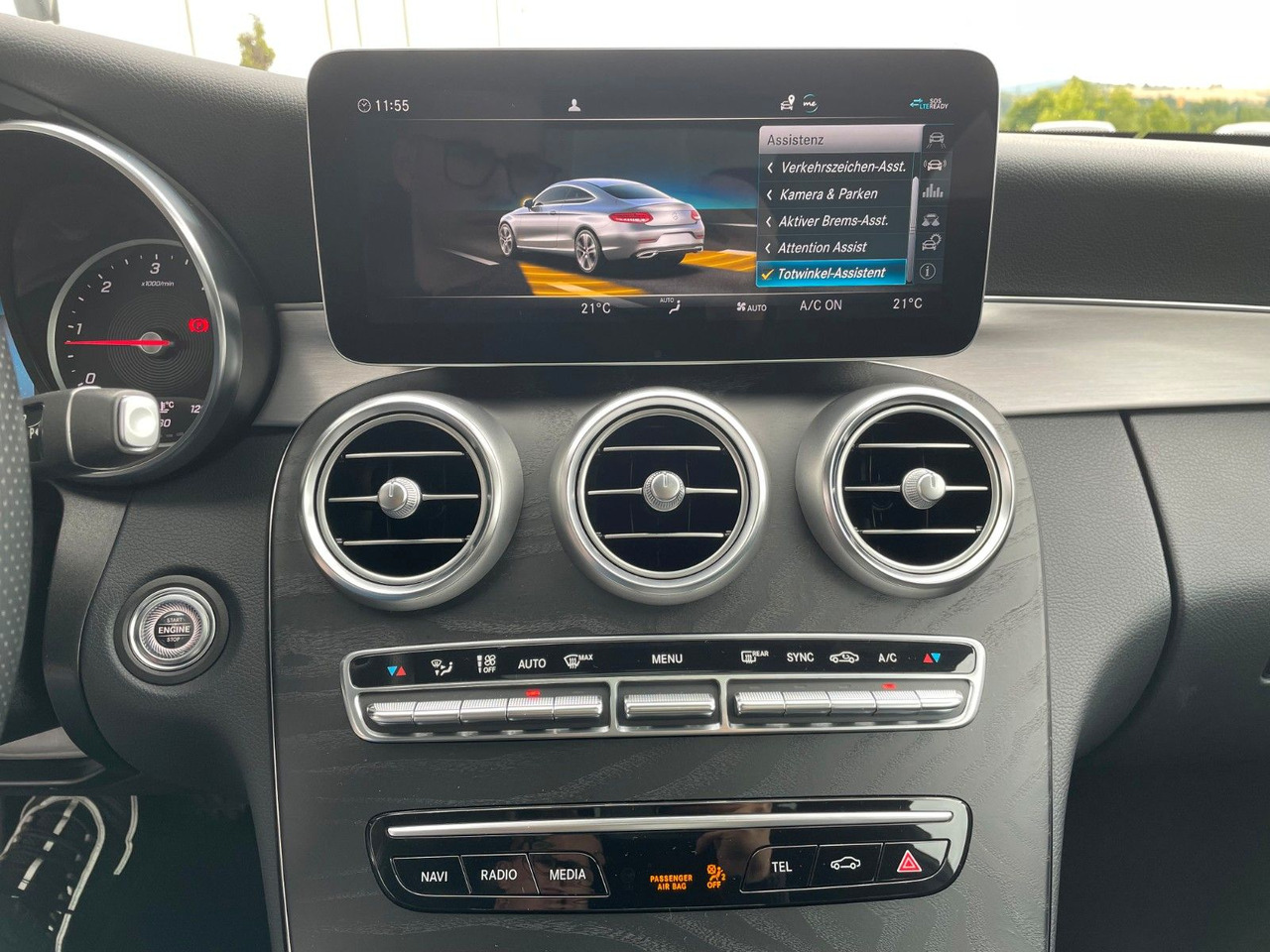 Kupė Mercedes-Benz C 220 d Coupe AMG+Pano+R-Kamera+Night+Carplay: foto 19