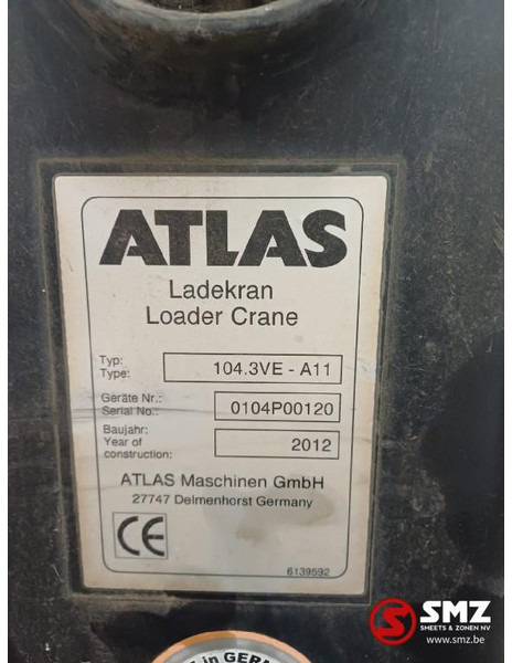 Atlas Occ Autolaadkraan Atlas 104.3VE - Strėlė: foto 5 Atlas Occ Autolaadkraan Atlas 104.3VE - Strėlė: foto 5
