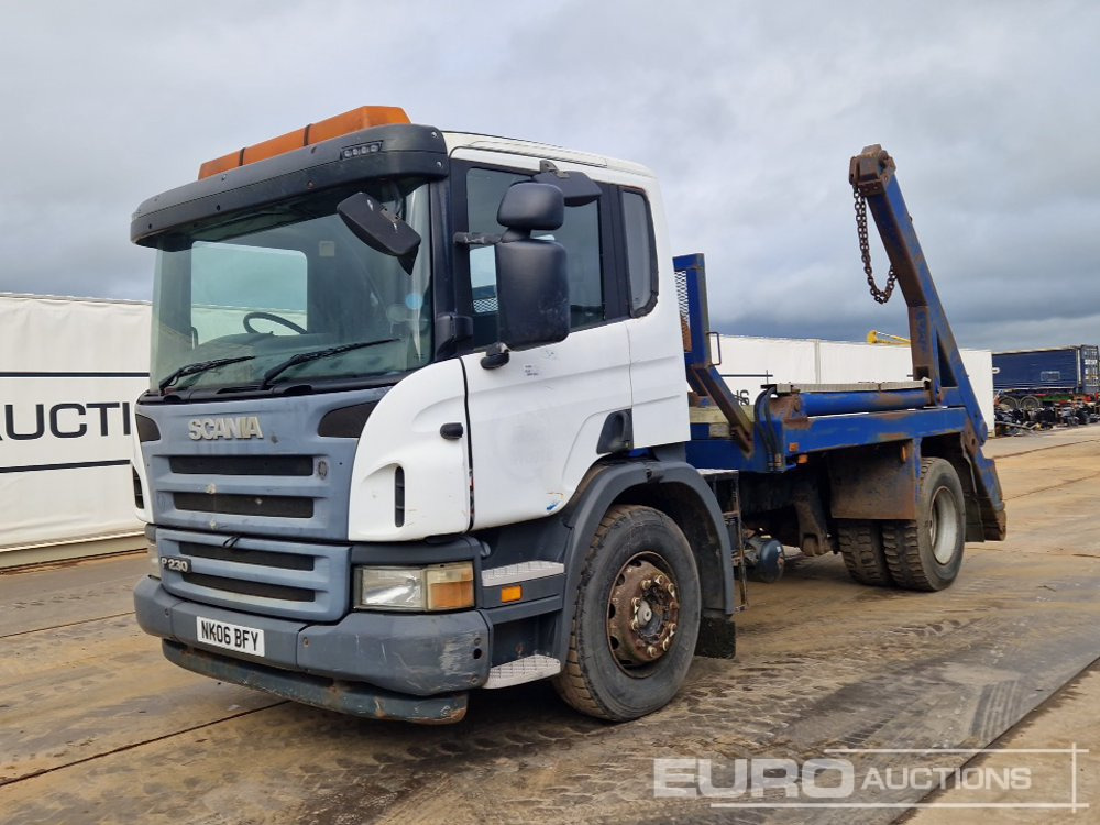 2006 Scania P230 - Nuožulnaus pakėlimo ant platformos sunkvežimis: foto 1 2006 Scania P230 - Nuožulnaus pakėlimo ant platformos sunkvežimis: foto 1