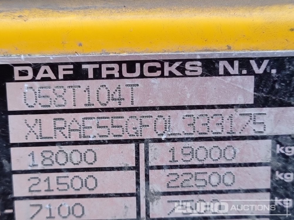 Nuožulnaus pakėlimo ant platformos sunkvežimis 2007 DAF LF: foto 50