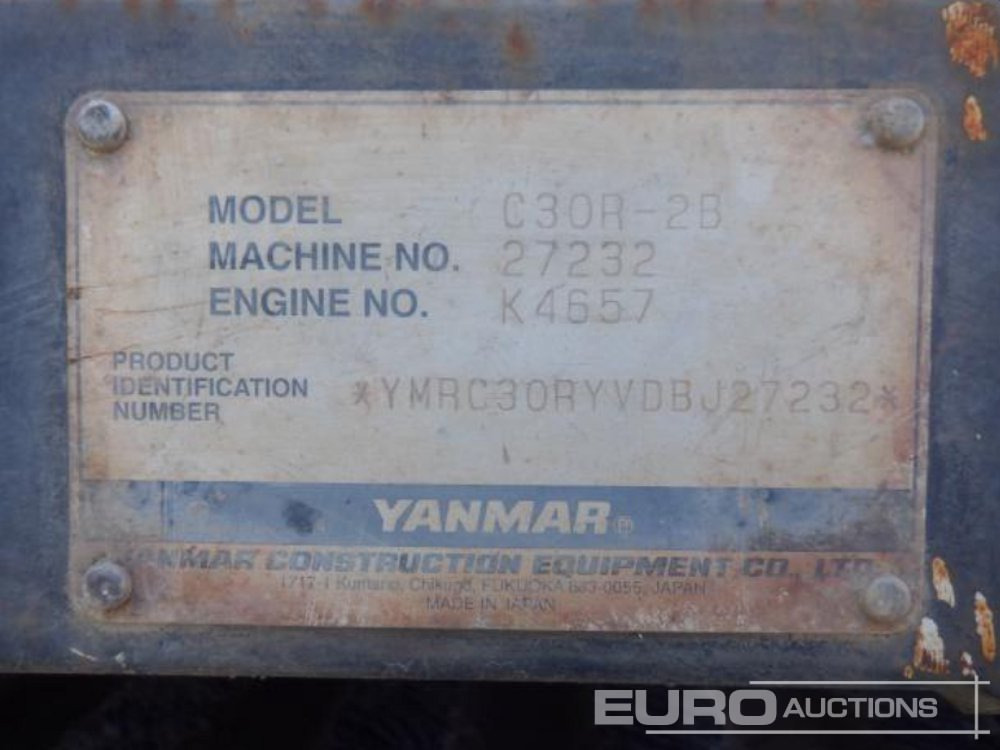 2013 Yanmar C30R-2B - Vikšrinis savivartis: foto 5 2013 Yanmar C30R-2B - Vikšrinis savivartis: foto 5