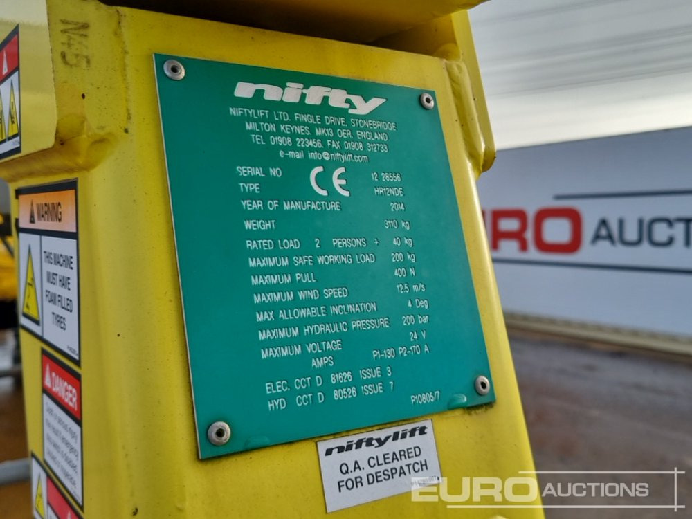 Kėlimo platforma 2014 Niftylift HR12NDE: foto 35