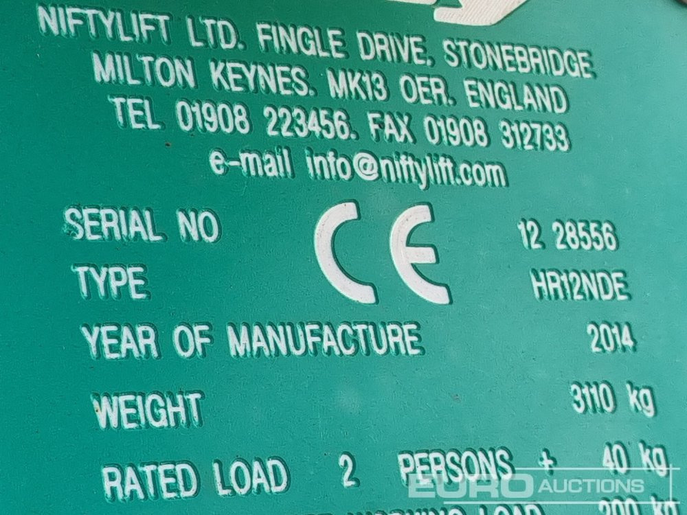 Kėlimo platforma 2014 Niftylift HR12NDE: foto 36