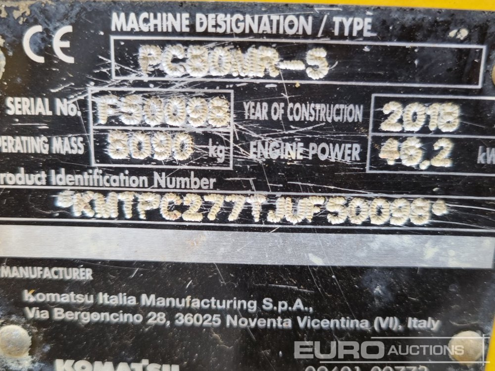Mini ekskavatorius 2018 Komatsu PC80MR-5: foto 42