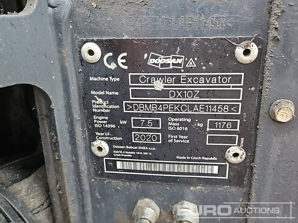 Mini ekskavatorius 2020 Doosan DX10Z: foto 42