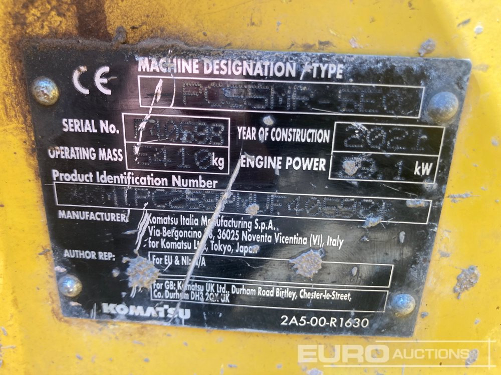 Mini ekskavatorius 2021 Komatsu PC55MR-5: foto 10