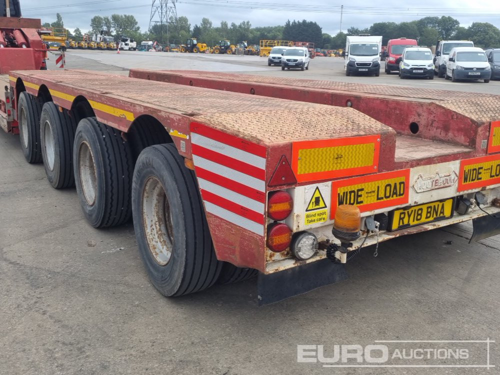 Žemo profilio platforma puspriekabė 4 Axle Drop Neck Low Loader Trailer, Power Steer, 3" Pin: foto 44