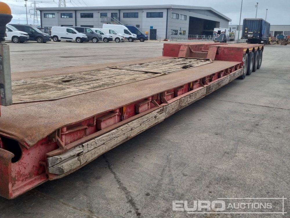 Žemo profilio platforma puspriekabė 4 Axle Drop Neck Low Loader Trailer, Power Steer, 3" Pin: foto 48