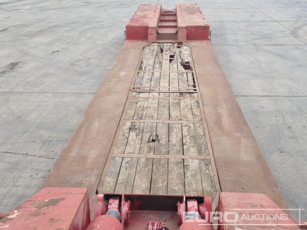 Žemo profilio platforma puspriekabė 4 Axle Drop Neck Low Loader Trailer, Power Steer, 3" Pin: foto 29
