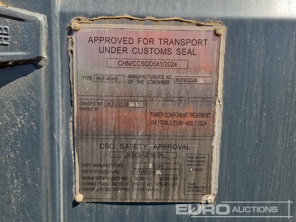 Jūrinis konteineris 40ft HC Container, 4 Side Doors, 1 End Door (Cannot Be Reconsigned): foto 13
