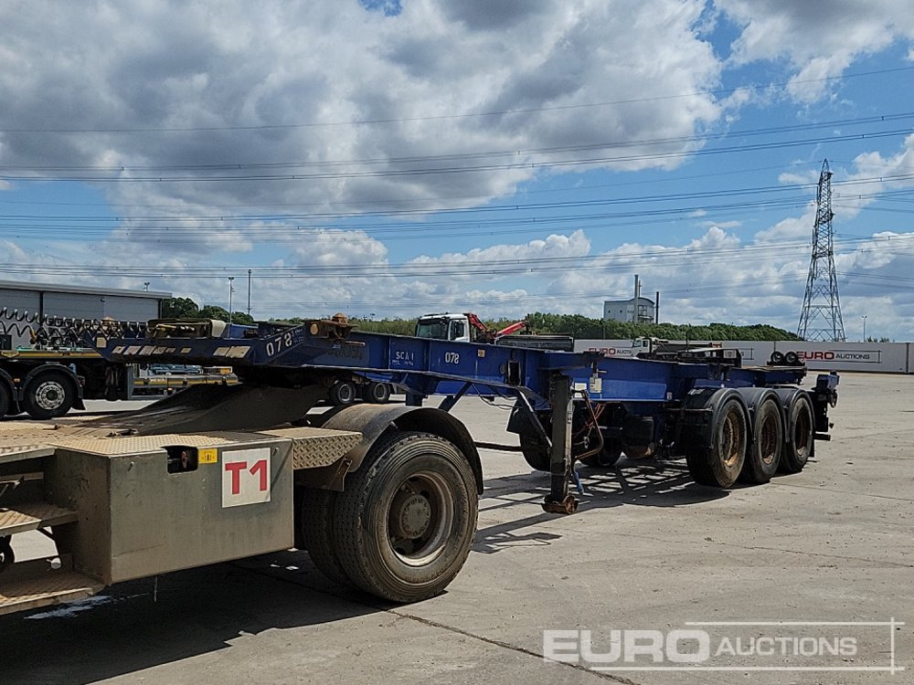 Dennison Trailers Tri Axle Skelton Trailer, Lift Axle - Platforminė/ Bortinė puspriekabė: foto 1 Dennison Trailers Tri Axle Skelton Trailer, Lift Axle - Platforminė/ Bortinė puspriekabė: foto 1